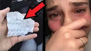 She bought food for a homeless man. An hour later, he handed her a crumpled note!