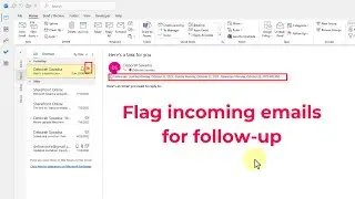 How to flag incoming emails for follow-up in Outlook