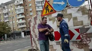 Едем в подмосковье через центр Москвы.