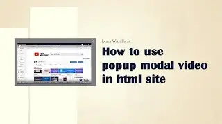 How To Use Modal Video Popup
