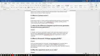 Electrical Enginerring Interview Question (Very Imp)