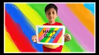 Holi drawing | Happy holi drawing for kids |Holi special drawing | Happy holi painting
