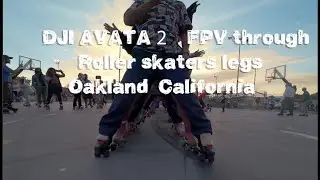 DJI AVATA 2 FPV Flying through 32 roller skaters legs
