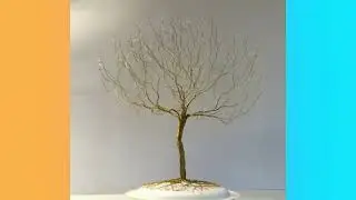 Hand Twisted Golden Wire Tree