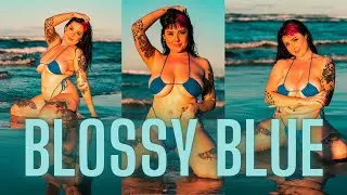 Aussie Beach Babes - Beach Babe, Tattoo Model & Suicide Girl Blossy Blue - Video Shoot