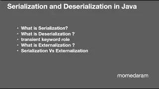 Serialization, Deserialization, Externalization and Serialization Vs Externalization in Java