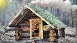 I FINALLY Built A Heating System In The Log Cabin And Take A Bath | TREE HOUSE LIFE