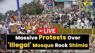 Shimla Mosque Controversy Live: Protestors break barricades, Clash With Police, Sanjauli Masjid News