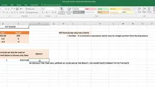 Excel Basic INT function tutorial