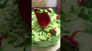 Тортик с венериными мухаловками для Ромочки #cake
