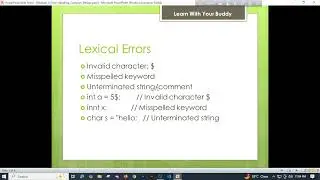 Tutorial 20:Error Handling in Compiler Design | Detecting & Recovering from Errors