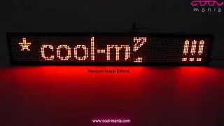 LED display for shops - Red, with WiFi - iOS/Android - 101 cm width (www.cool-mania.com)