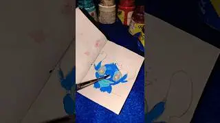 how to make a mini paper painting/day 6 #challenge #cute #shorts