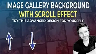 Image gallery background with scroll effect in Elementor