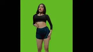 Beautiful girl hot dance green screen video effects