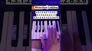 Miraculous Ladybug | Easy Piano Tutorial #piano #shorts