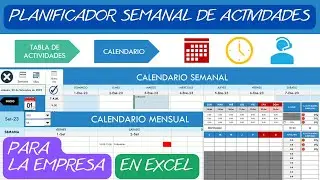 Planificador Semanal de Actividades📆en Excel✅para la Empresa