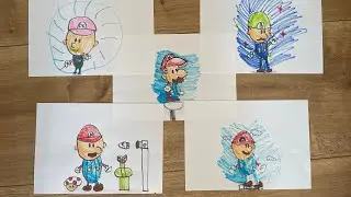 Рисуем Марио и Луиджи. Painting Mario and Luigi