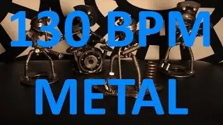 130 BPM - Double Kick METAL - 4/4 Drum Track - Metronome - Drum Beat