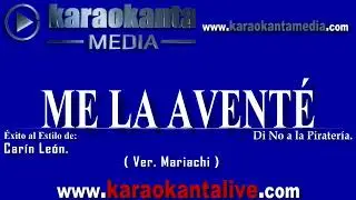 Carín León   Me la aventé    Ver  Mariachi DEMO