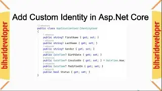 Custom Identity in Asp.Net Core MVC | Login and User Registration 