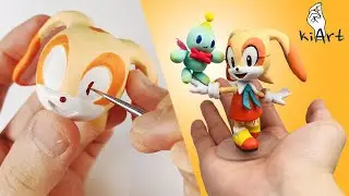 Create Cream the rabbit with Clay / Sonic the hedgehog / Clay tutorial / Sculpey [ kiArt ]