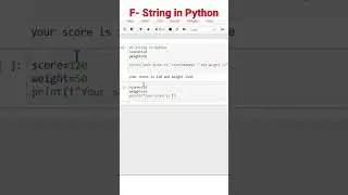 F - String in Python 