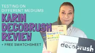 Karin Acrylic Paint Pens | Pigment Decobrush Brush Markers Review | Full color swatch!