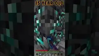 Mining DIAMONDS at different ages in Minecraft! #shorts