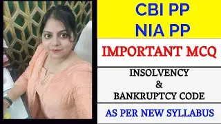 Important MCQ-I   I CBI PP I CBI Public Prosecutor I NIA PP  Exam 2023 I  NIA PP I SFIO 2023