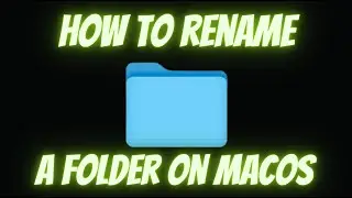 How to rename a folder on macOS