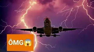 Airplane Struck By Lightning During Rough Weather #aviation #airplane #lighting #rough #weather