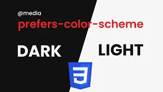 Dark and Light mode with CSS // media query (prefers-color-scheme)