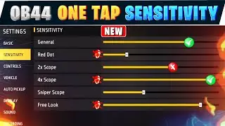 Headshot sensitivity 🔥 || After update headshot sensitivity || One tap setting || OB44 Sensitivity