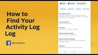 How to find your Facebook activity log