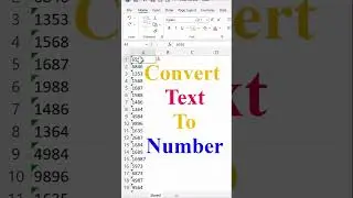 Convert Text to Number in Excel - part 2| Excel Tips and tricks | 