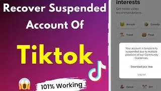 How To Recover Suspended TikTok Account | Recover Permanently Banned TikTok account