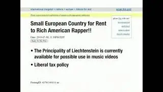 [Adult Swim 2010] Craigslist Liechtenstein Bump