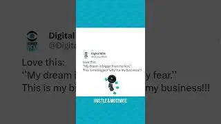 🌟💼 "I love this: My dream is bigger than my fear. This is my biggest why for my business!!!" 💼🌟