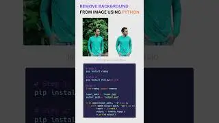 Remove Background using Python | rembg