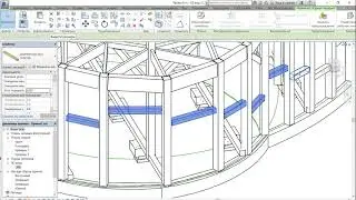 Моделирование сложного каркасного здания в Revit