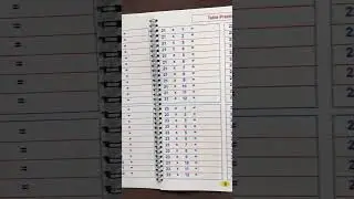 My Reusable Table Practice Book
