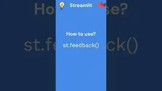 How to use streamlit feedback 