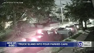 TPD looking for suspect who crashed into a line of cars overnight