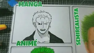 Drawing Roronoa Zoro in 3 Styles (Manga, Anime and Semirealistic) One Piece