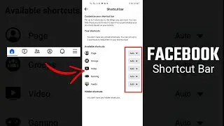 Facebook Shortcut Bar Settings ?