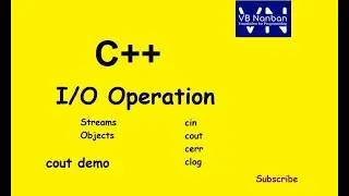 C++ Programming Input Output Operation/ cout demo .  Streams and Objects in Tamil.