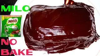 No Bake Milo Cake flourless 3 ingredients.30 pesos