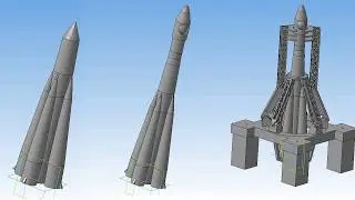 Ракета Р-7 Восток Моделирование для 3d-печати