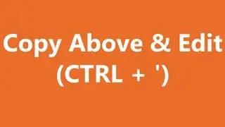 Excel Shortcuts - Copy Formula